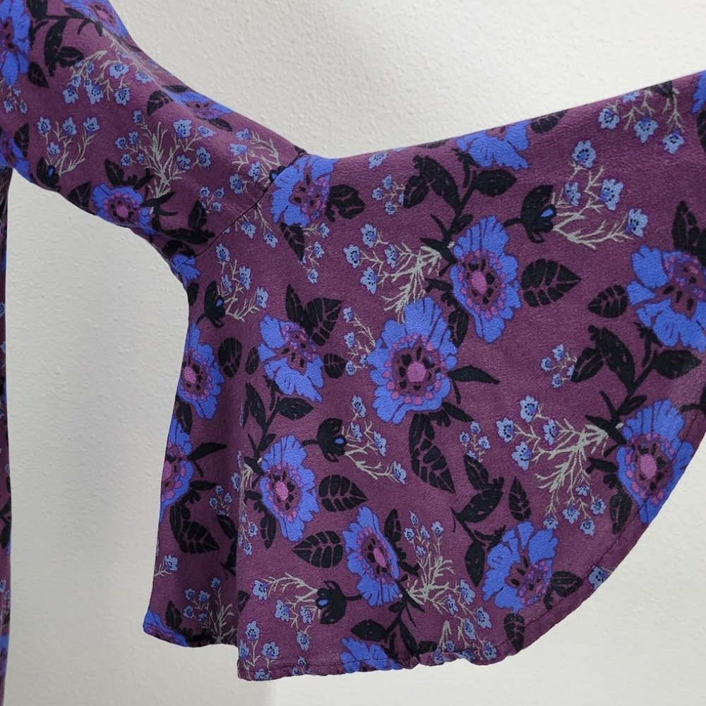 FREE PEOPLE  bohemia floral print tunic top Sz XS - Picture 3 of 11